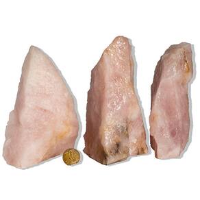 05 Cristal Rosa Pedra Pé Serrado 500g a 1kg 10 a 15cm Tipo B