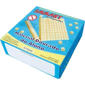 Material Dourado Do Aluno Em Madeira Com 62 Peças