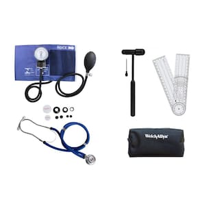 Kit Fisioterapia Esfigmo Esteto Martelo Buck Goniômetro Case