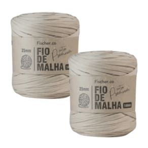 2 Unidades Fio De Malha Cor Bege Extra Premium Fischer Crochê
