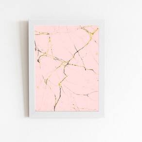 Quadro Decorativo 60x40cm - Moldura Eucatex - Adesivo Vinil
