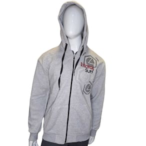 Moletom Masculino Cinza com Capuz Litoral Surf