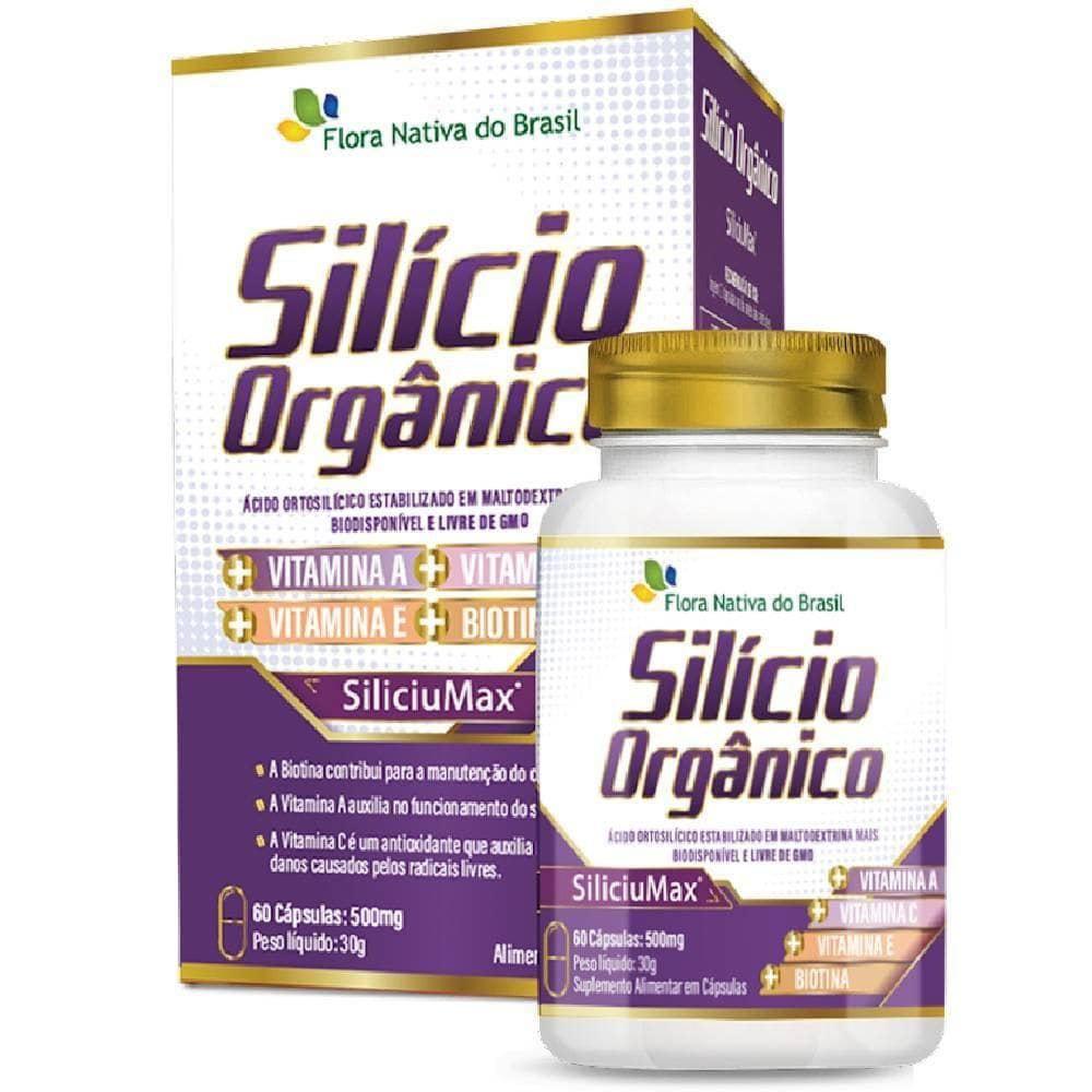 Silício Orgânico Siliciumax + Vitaminas 500Mg 60 Cápsulas