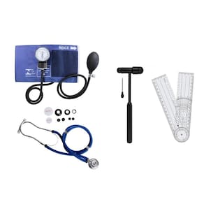 Kit Fisioterapia Goniometro Martelo Buck Esfigmo Esteto