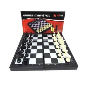 Jogo De Xadrez Dobrável Magnético Portátil Imã Grande 24x24