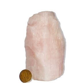 01 Cristal Rosa Pedra Pé Serrado 300 a 400g 8 a 13cm Tipo B