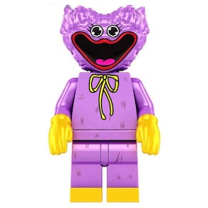 Boneco Blocos De Montar Huggy Wuggy Lilás Poppy Playtime