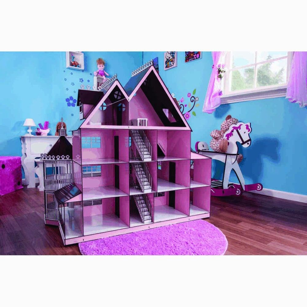 Casa De Bonecas Escala Polly Mansão Ashley Princesa - Darama