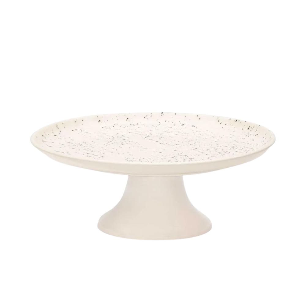 Prato Com Pé Em Cerâmica Flat 26,5x10cm Oxford Samambaia