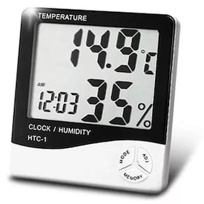 Termo Higrometro Relogio Medidor De Temperatura Digital