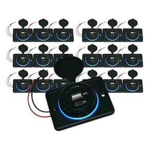 Kit 25 Carregador de Celular Automotivo 1 USB + 1 USB Power C/ Moldura - RS-1113U BR