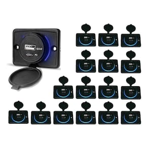 Kit 18 Carregador de Celular Automotivo 1 USB + 1 USB Power C/ Moldura - RS-1113U BR