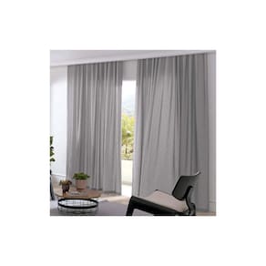 Cortina para Trilho Bella Janela 540x280 cm Inove Bruxelas Taupe