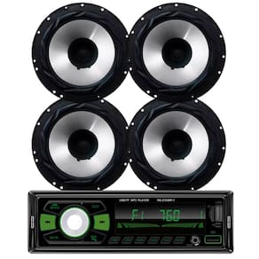Rádio Roadstar RS2724 24v BT/2 USB/SD/FM/Auxiliar + 4 Alto Falantes 6 Bomber 200w