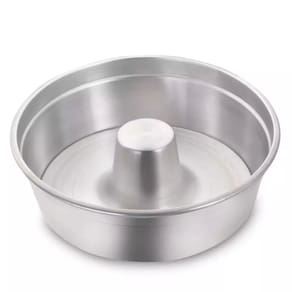 Forma Assadeira Redonda Para Bolo Tortas e Pudim Com Canudo 30cm em Aluminio