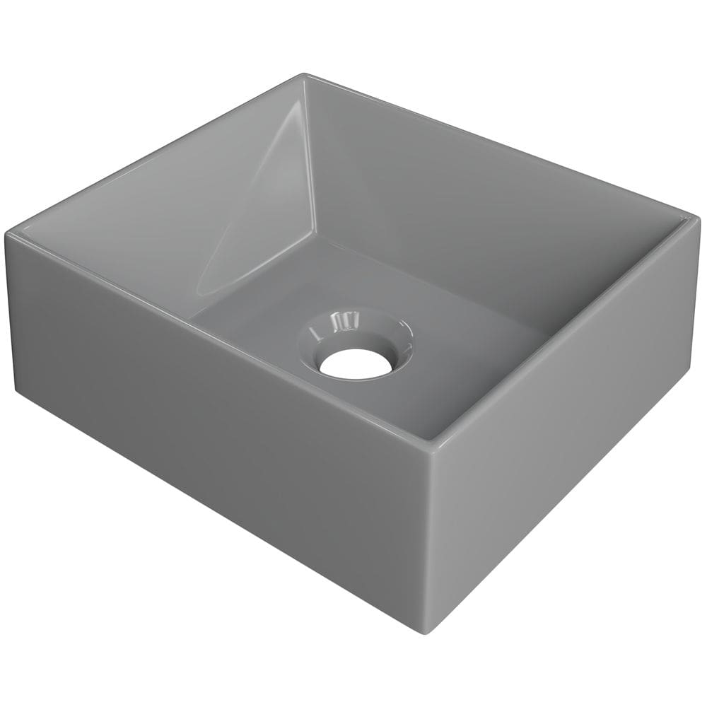 Cuba de Apoio Retangular Para Banheiro Lavabo C01 RT30W Cinza - Lyam