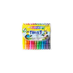 Giz De Cera Retrátil Twist 12 Cores - Acrilex