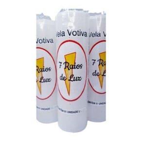 Kit 3 Velas Votivas 7 Dias - Brancas 210g - Parafina Pura
