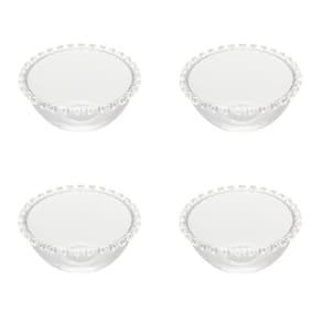 Conjunto de Cumbucas 04 Peças em Cristal Coração Lyor