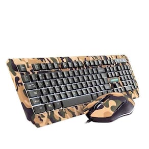 Combo Teclado E Mouse Warrior Kyler Gamer Army Usb Tc249