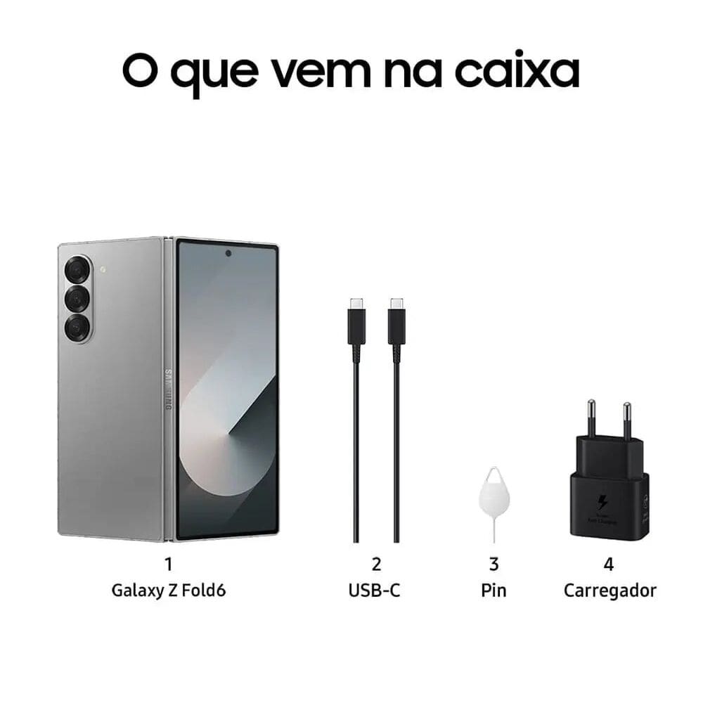 Smartphone Samsung Galaxy Z Fold6 512GB Cinza | Casas Bahia