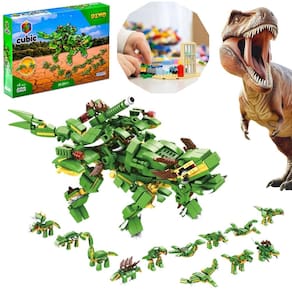 Blocos De Montar Dino Robô Transformers 577 Peças 25 Em 1