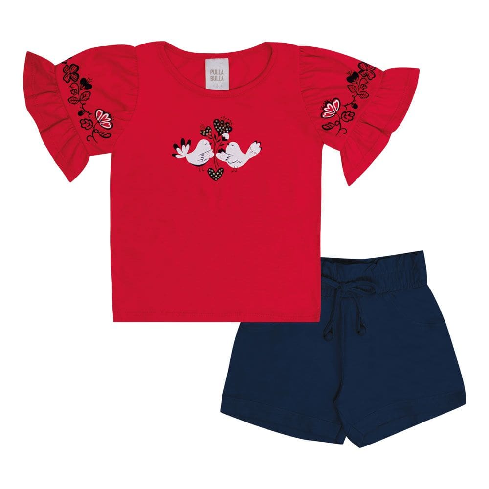 Conjunto Primeiros Passos  Menina - Vermelho - 50622-65