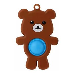 Simple Dimple Fidget Toy Pop Bubble Sensorial Ursinho Marrom