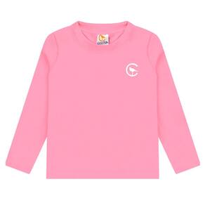 Camiseta Praia Bebê e Infantil Proteção UV Rosa Chiclete Costão