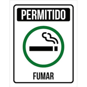Kit 5 Placas Permitido Fumar 36X46