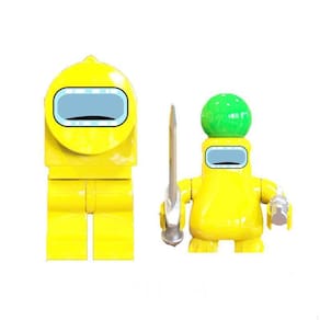 Boneco Minifigure Blocos De Montar Among Us Yellow