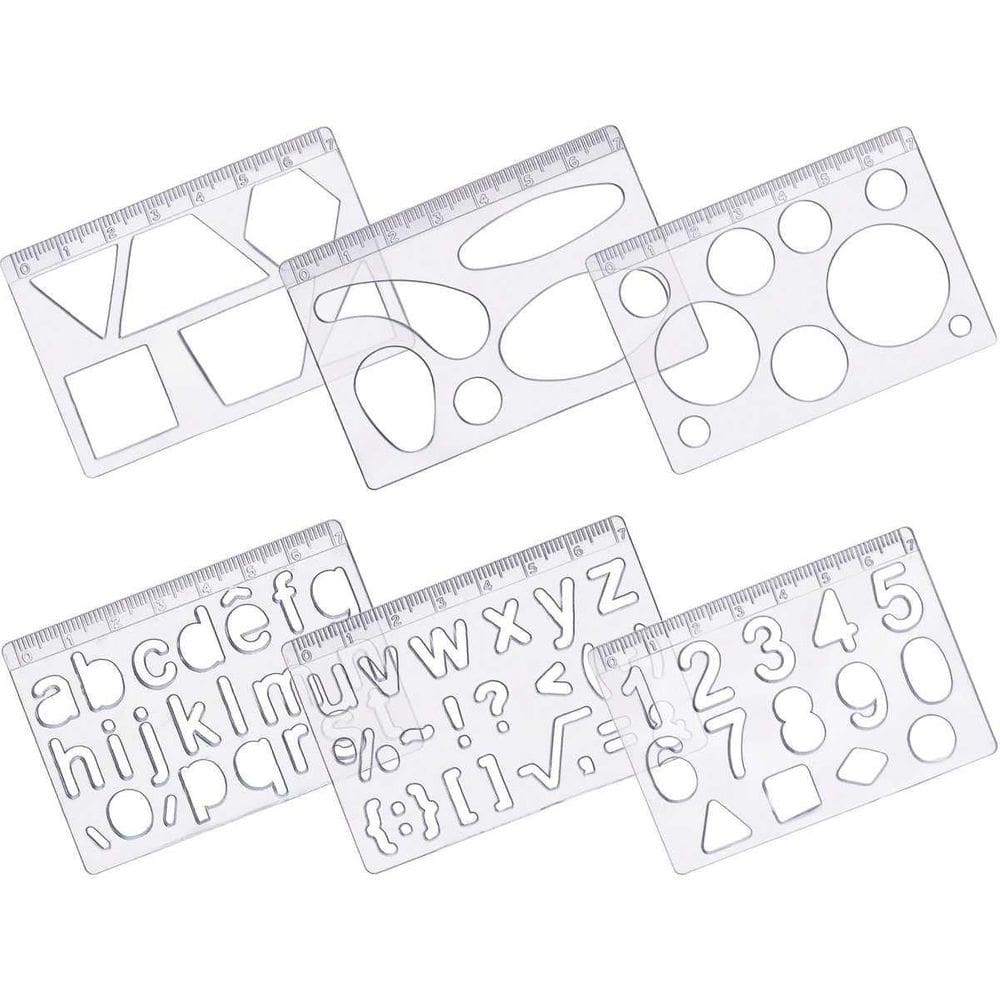 Kit 6 Moldes Para Desenho Cristal