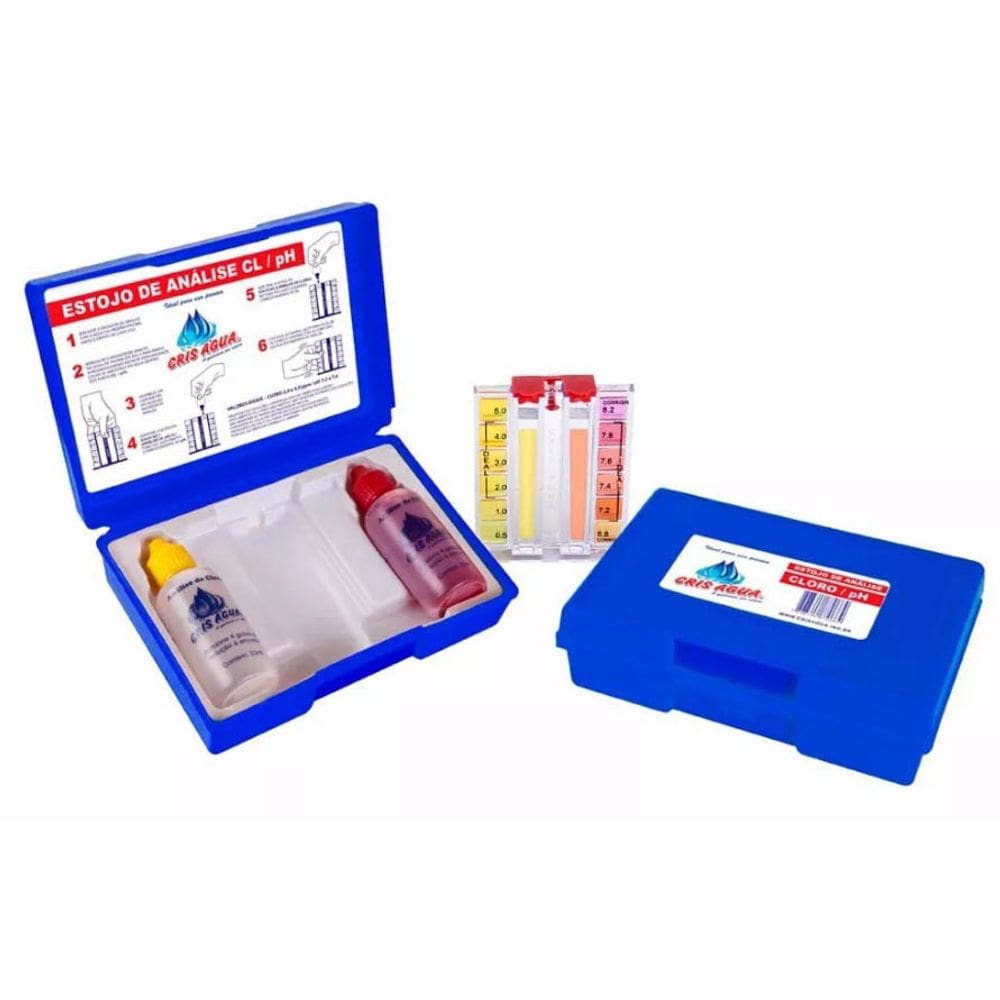 Estojo De Teste Para Piscina Ph E Cloro