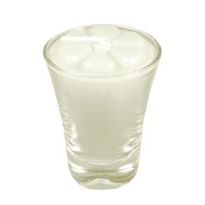 Kit com 24 Velas Brancas e 24 Copos de Vidro - Velitas