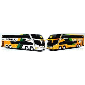Kit 2 Brinquedo Miniatura Ônibus Gontijo Coleções 30Cm