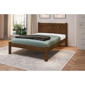 Cama Casal Com Colchão D33 138x188x12 Framar Paola Malbec