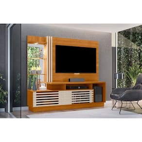 Painel Frizz Plus para TV de até 60 polegadas - Cinamomo / Off White - Madetec