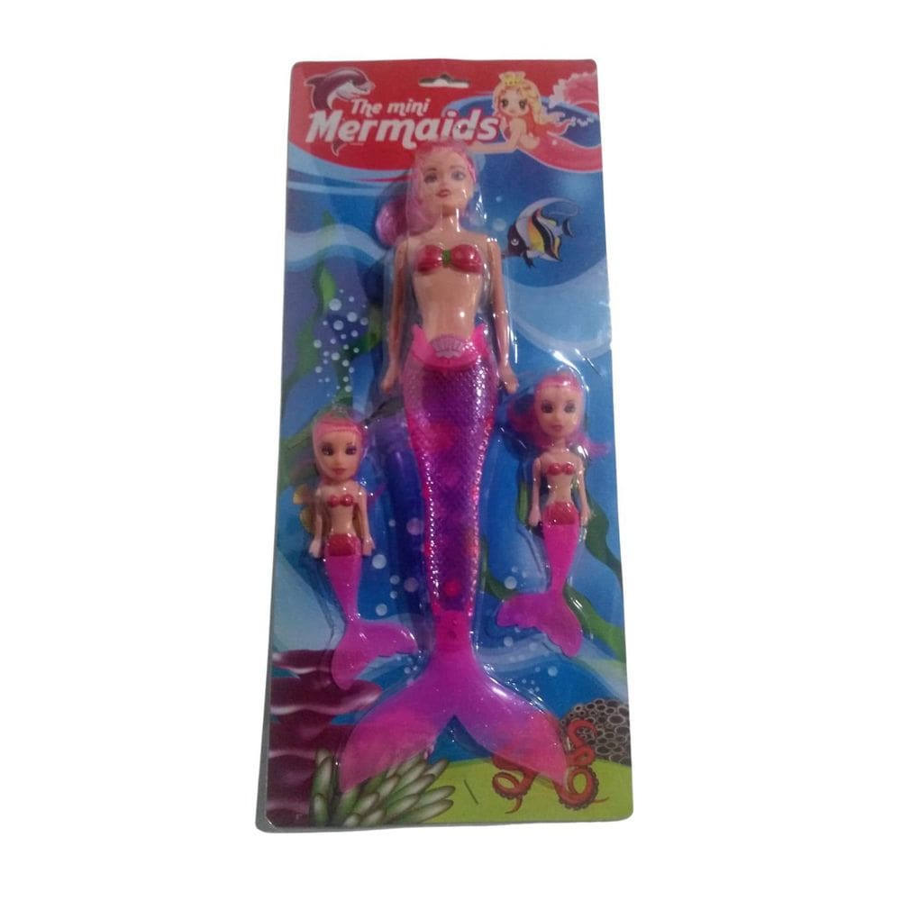 Kit De 3 Bonecas Sereias The Mini Mermaids