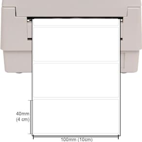 Kit 10 Rolos Etiqueta Couche 100Mm X 40Mm + 5 Ribbons