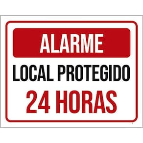 Kit 5 Placas Alarme Local Protegido 24 Horas 36X46