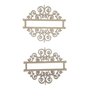 Aplique Laser Mdf - Arabesco - 2 Un - 10 Cm