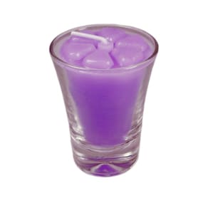 Kit 12 velas lilás 7 cm no copinho 12 h decoração festa