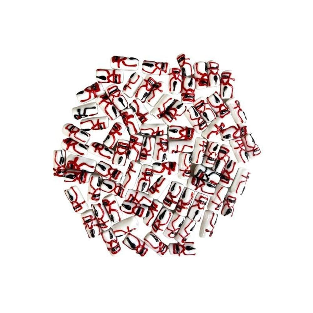 Kit Com 10 Firmas Lisa 22Mm Zé Pelintra Branca Murano Guias