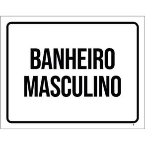 Kit 5 Placas Sinalização - Banheiro Masculino Setor