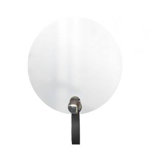 Espelho Funcional Hook Cromado Alça Preto 50 Cm Redondo