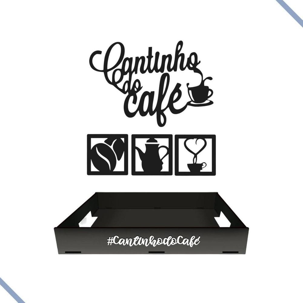 Bandeja Cantinho Café Placa Decorativa Decor Casa Escritório