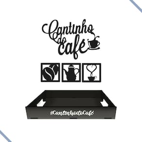Bandeja Cantinho Café Placa Decorativa Decor Casa Escritório