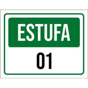 Kit 5 Placas Sinalização - Estufa 01 Verde