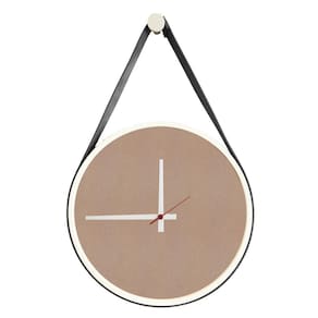 Relógio Adnet Branco Alça Preta/Camurça Ponteiro Branco 40Cm