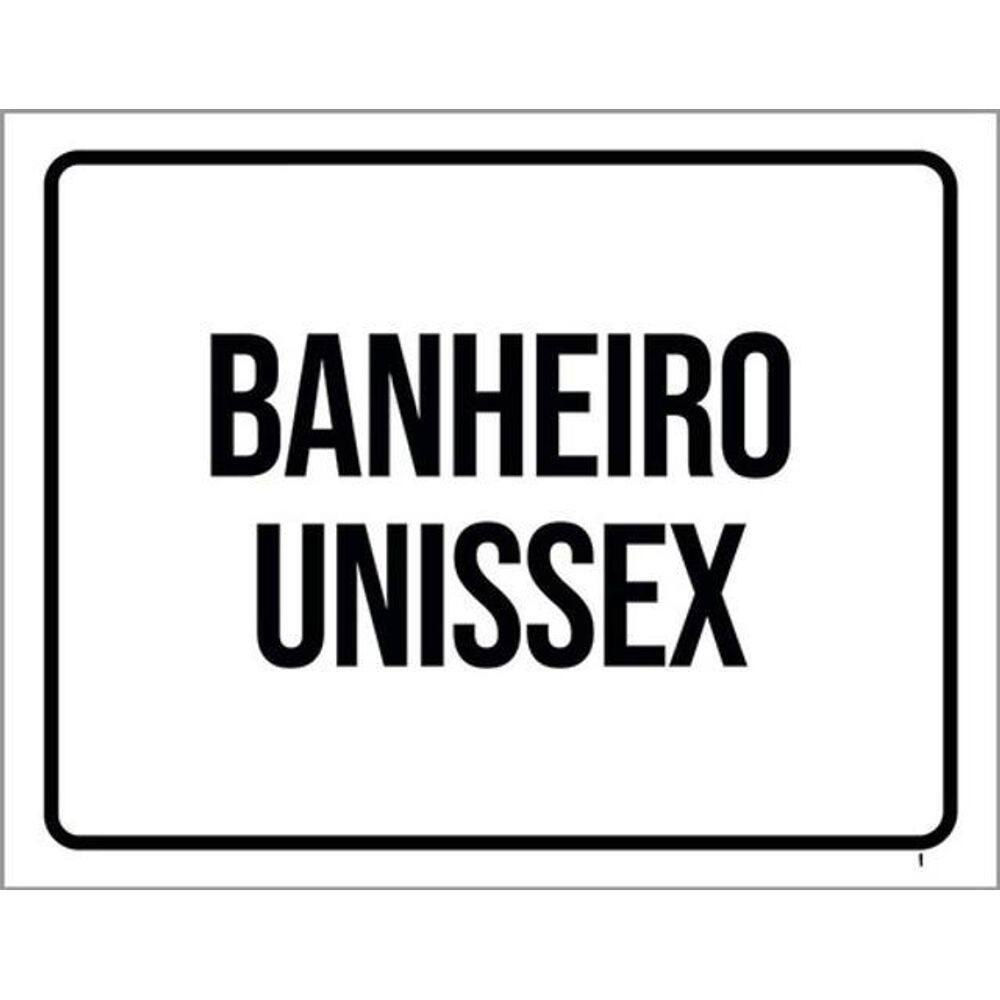 Kit 3 Placas Sinalização - Banheiro Unissex Setor